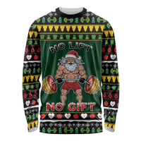 Xmas Gymer Christmas Long Sleeve Shirt No Lift No Gift - Wonder Print Shop