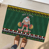 Xmas Gymer Christmas Rubber Doormat No Lift No Gift - Wonder Print Shop