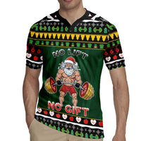 Xmas Gymer Christmas Rugby Jersey No Lift No Gift - Wonder Print Shop