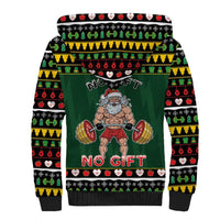 Xmas Gymer Christmas Sherpa Hoodie No Lift No Gift - Wonder Print Shop