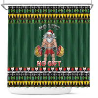Xmas Gymer Christmas Shower Curtain No Lift No Gift - Wonder Print Shop