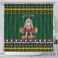 Xmas Gymer Christmas Shower Curtain No Lift No Gift - Wonder Print Shop