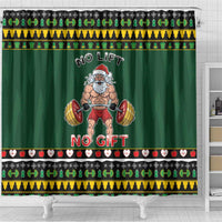 Xmas Gymer Christmas Shower Curtain No Lift No Gift - Wonder Print Shop