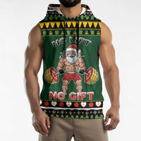 Xmas Gymer Christmas Sleeveless Hoodie No Lift No Gift - Wonder Print Shop