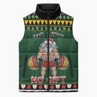Xmas Gymer Christmas Sleeveless Puffer Jacket No Lift No Gift - Wonder Print Shop