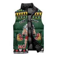 Xmas Gymer Christmas Sleeveless Puffer Jacket No Lift No Gift - Wonder Print Shop