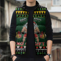 Xmas Gymer Christmas Sleeveless Puffer Jacket No Lift No Gift - Wonder Print Shop