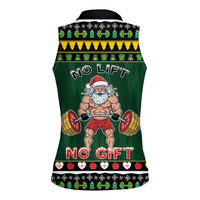 Xmas Gymer Christmas Women Sleeveless Polo Shirt No Lift No Gift - Wonder Print Shop
