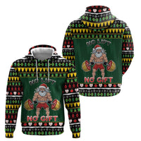 Xmas Gymer Christmas Zip Hoodie No Lift No Gift - Wonder Print Shop