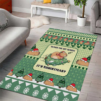 Capybara Christmas Area Rug Wake Me Up When It's Christmas - Wonder Print Shop