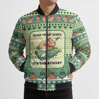 Capybara Christmas Bomber Puffer Jacket Wake Me Up When It's Christmas - Wonder Print Shop