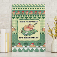 Capybara Christmas Canvas Wall Art Wake Me Up When It's Christmas - Wonder Print Shop