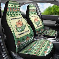 Capybara Christmas Car Seat Cover Wake Me Up When It's Christmas - Wonder Print Shop