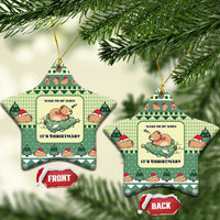Capybara Christmas Ceramic Ornament Wake Me Up When It's Christmas - Wonder Print Shop