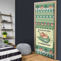 Capybara Christmas Door Cover Wake Me Up When It's Christmas - Wonder Print Shop