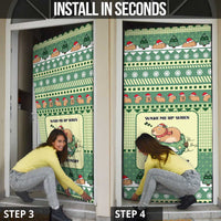 Capybara Christmas Door Cover Wake Me Up When It's Christmas - Wonder Print Shop