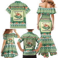 Capybara Christmas Family Matching Mermaid Dress and Hawaiian Shirt Wake Me Up When It's Christmas - Wonder Print Shop
