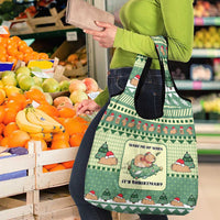 Capybara Christmas Grocery Bag Wake Me Up When It's Christmas - Wonder Print Shop