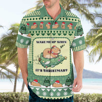 Capybara Christmas Hawaiian Shirt Wake Me Up When It's Christmas - Wonder Print Shop