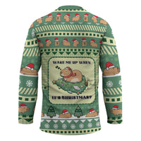 Capybara Christmas Hockey Jersey Wake Me Up When It's Christmas - Wonder Print Shop
