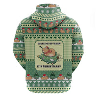 Capybara Christmas Hoodie Wake Me Up When It's Christmas - Wonder Print Shop