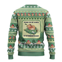 Capybara Christmas Ugly Christmas Sweater Wake Me Up When It's Christmas - Wonder Print Shop