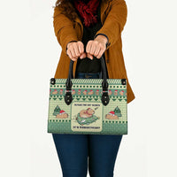 Capybara Christmas Leather Bag Wake Me Up When It's Christmas - Wonder Print Shop