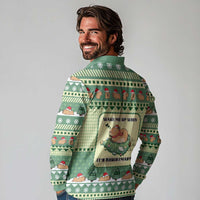 Capybara Christmas Long Sleeve Polo Shirt Wake Me Up When It's Christmas - Wonder Print Shop