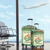 Capybara Christmas Luggage Cover Wake Me Up When It's Christmas - Wonder Print Shop
