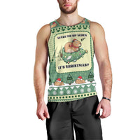 Capybara Christmas Men Tank Top Wake Me Up When It's Christmas - Wonder Print Shop