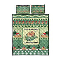 Capybara Christmas Quilt Bed Set Wake Me Up When It's Christmas - Wonder Print Shop