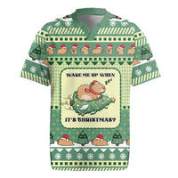 Capybara Christmas Rugby Jersey Wake Me Up When It's Christmas - Wonder Print Shop