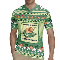 Capybara Christmas Rugby Jersey Wake Me Up When It's Christmas - Wonder Print Shop