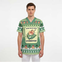 Capybara Christmas Scrub Top Wake Me Up When It's Christmas - Wonder Print Shop