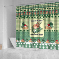 Capybara Christmas Shower Curtain Wake Me Up When It's Christmas - Wonder Print Shop