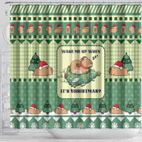 Capybara Christmas Shower Curtain Wake Me Up When It's Christmas - Wonder Print Shop