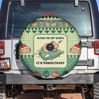 Capybara Christmas Spare Tire Cover Wake Me Up When It's Christmas - Wonder Print Shop