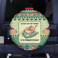 Capybara Christmas Spare Tire Cover Wake Me Up When It's Christmas - Wonder Print Shop