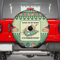 Capybara Christmas Spare Tire Cover Wake Me Up When It's Christmas - Wonder Print Shop
