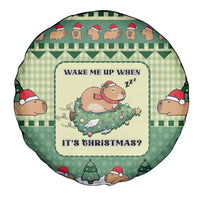 Capybara Christmas Spare Tire Cover Wake Me Up When It's Christmas - Wonder Print Shop