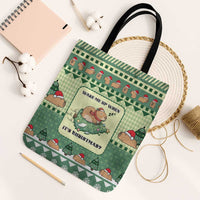 Capybara Christmas Tote Bag Wake Me Up When It's Christmas - Wonder Print Shop
