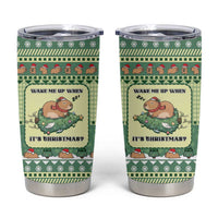 Capybara Christmas Tumbler Cup Wake Me Up When It's Christmas - Wonder Print Shop