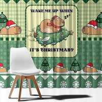 Capybara Christmas Window Curtain Wake Me Up When It's Christmas - Wonder Print Shop