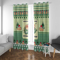 Capybara Christmas Window Curtain Wake Me Up When It's Christmas - Wonder Print Shop
