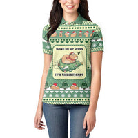 Capybara Christmas Women Polo Shirt Wake Me Up When It's Christmas - Wonder Print Shop