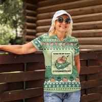 Capybara Christmas Women Polo Shirt Wake Me Up When It's Christmas - Wonder Print Shop