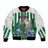 Personalized Algeria Bomber Jacket Fennec And Iris Grunge Style - Wonder Print Shop