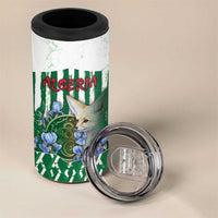 Personalized Algeria 4 in 1 Can Cooler Tumbler Fennec And Iris Grunge Style - Wonder Print Shop