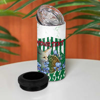 Personalized Algeria 4 in 1 Can Cooler Tumbler Fennec And Iris Grunge Style - Wonder Print Shop