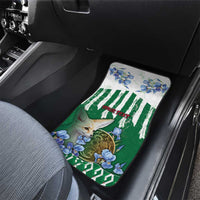 Personalized Algeria Car Mats Fennec And Iris Grunge Style - Wonder Print Shop